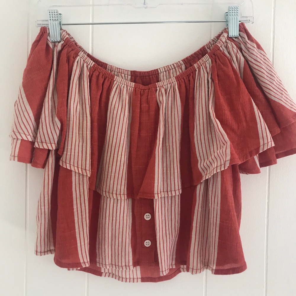 Faithfull the Brand Off Shoulder Crop Top